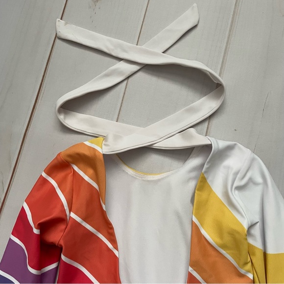 Saint Ida Bold Rainbow Long Sleeve Swimsuit - Picture 8 of 9